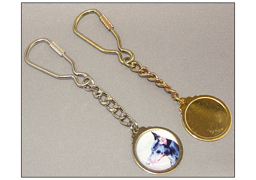 Chain Metal Key Fobs - Round - Chrome - Key Rings Chain Metal Key Fobs - Round - Chrome - Key Rings